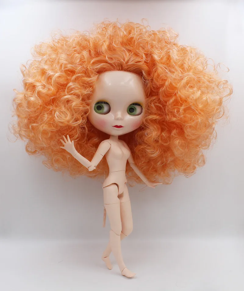 Blyth doll Blygirl Orange burst curls normal case new dolls 7 and 19 joints body nude 1/6 can be changed hair | Игрушки и хобби