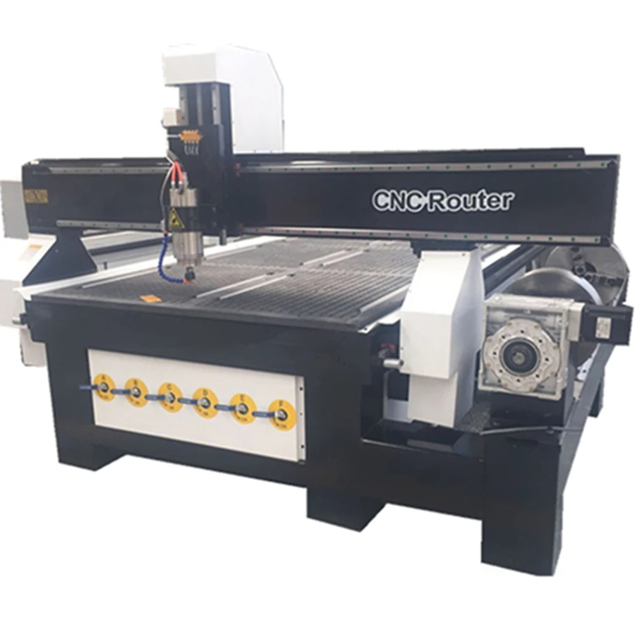 Hot Sale Wood CNC Machine For Statue Carving/ 3.0Kw Wood CNC Engraving Cutting Machine For MDF/ 4 Axis Milling CNC Router 1325