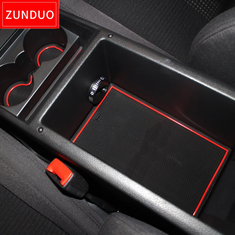 

ZUNDUO Anti-Slip Gate Slot Mat For Skoda Superb 3 MK3 2016 ~ 2019 B8 3V Interior Accessories Rubber Cup Holders Non-slip mats