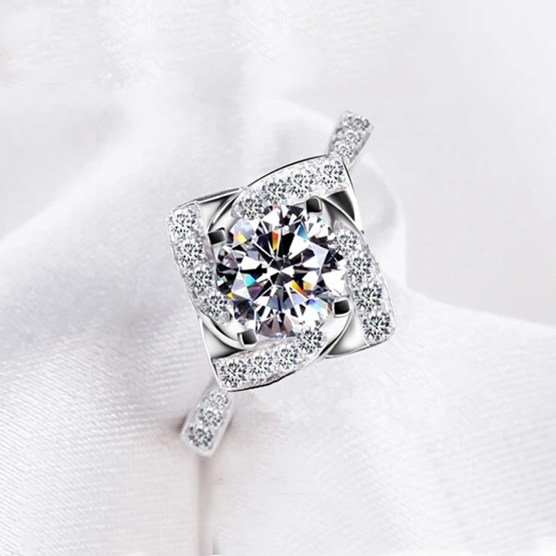 New Fashion Women White Silver Plated Girl Party Ring Wedding Engagement Love Jewelry Female Valentine Gifts SHR095 | Украшения и