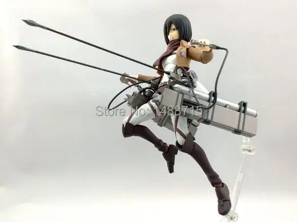 Новая фигурка Figma 203 # Mikasa Ackerman японское аниме комикс атака на Титанов 15 см экшн