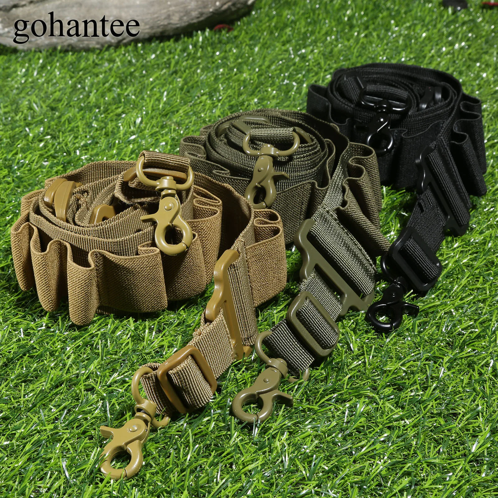 Gohantee нейлон Для мужчин MOLLE Весна слинг охота пистолет патроны держатель 15 круглый