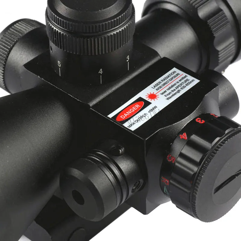 Тактический MIZUGIWA 2 5 10x40 RifleScope красный лазерный двойное освещение Mil dot ж/рельсовые