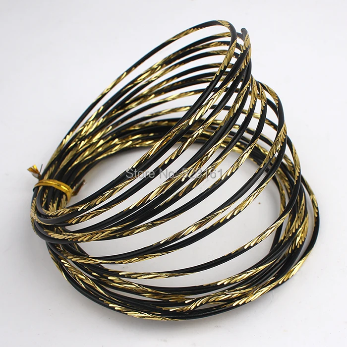 Металлический провод из анодированного алюминия 2 мм с цветочным рисунком 2*5 м 33