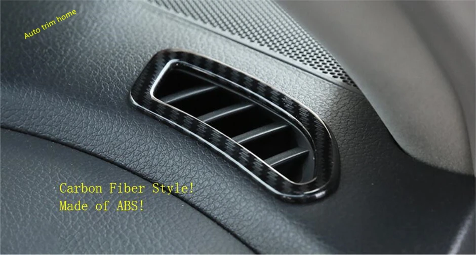 Lapetus Dashboard Кондиционер AC Outlet Vent Frame Cover Trim 2 шт для Nissan Altima / Teana 2013 2018 углеродное