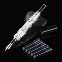 jinhao luxury eastern dragon dragon ancient silver fountain pens office business school writing pen