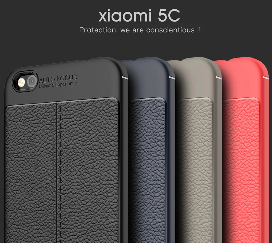 Dermatoglyph чехол для Xiaomi Mi5C Mi 5C Мягкий ТПУ силиконовый личи шаблон кожаный текстурный
