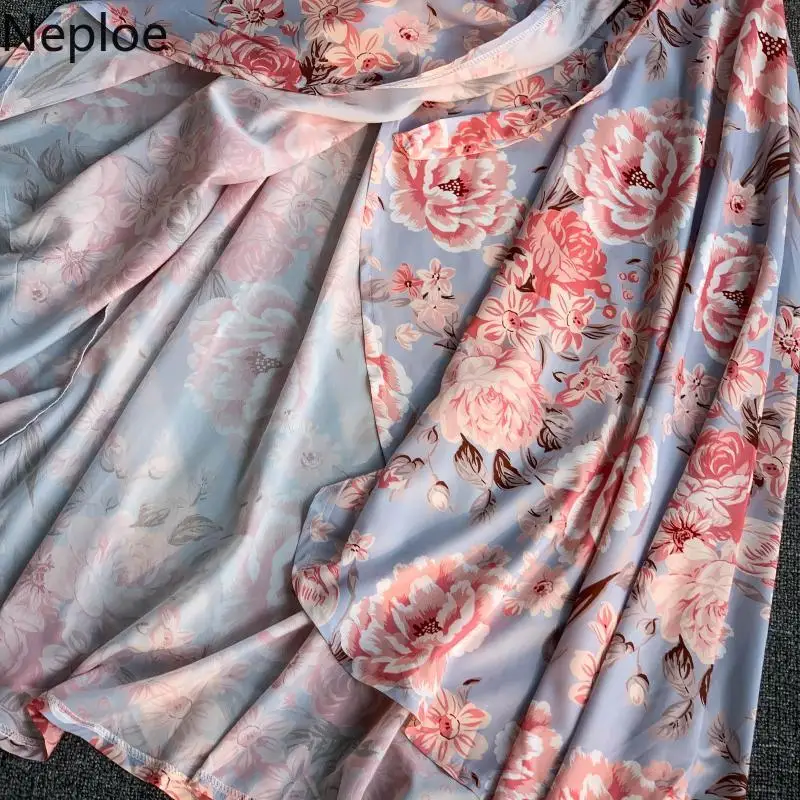 Neploe/элегантные женские платья новинка v образный вырез пышные рукава Vestidos Irregualr