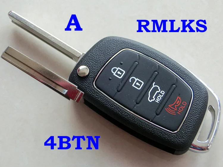 RMLKS корпус дистанционного ключа подходит для Hyundai 4 кнопки SANTA FE ix35 i30 складной