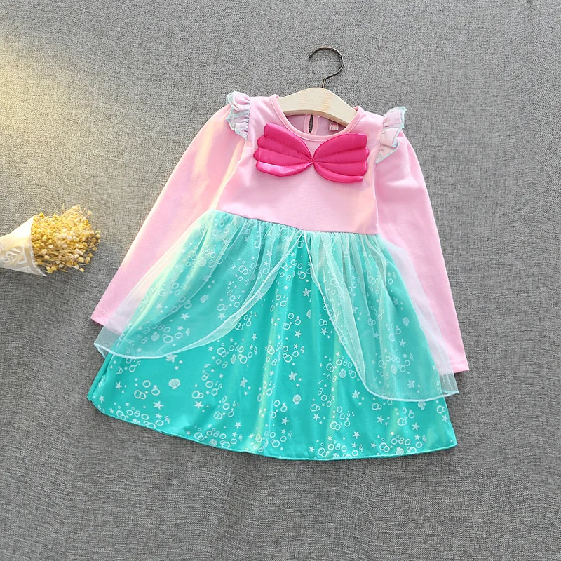 2-7 Yrs Baby Girls Dress Girl Long Sleeve Dresses with Cloak Kids Princess Clothes Children Halloween Snow White Cosplay Costume | Детская