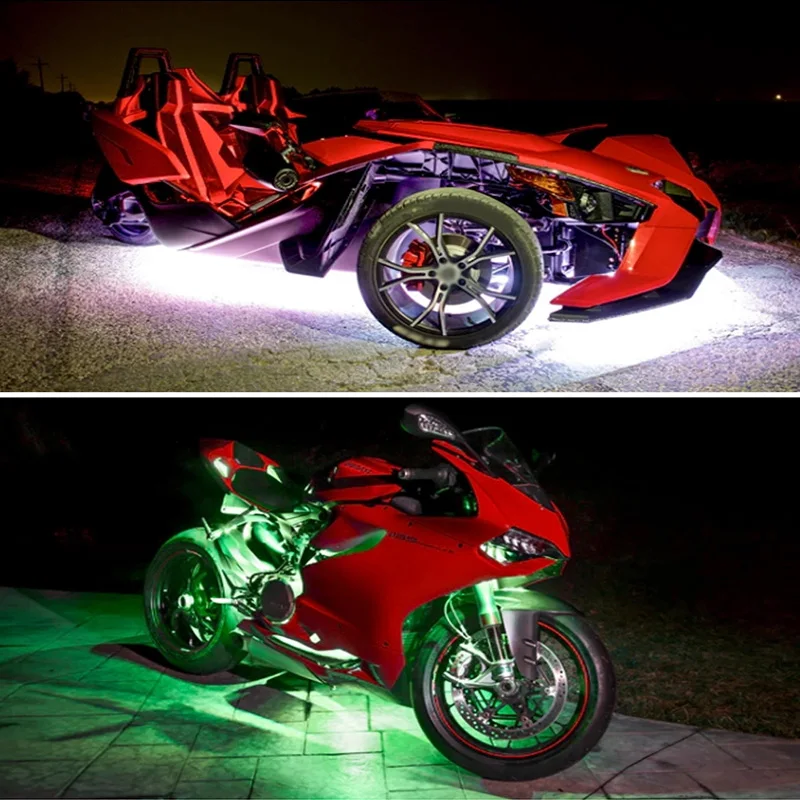 6 в 1 Автомобильная атмосферная лампа с пультом дистанционного управления