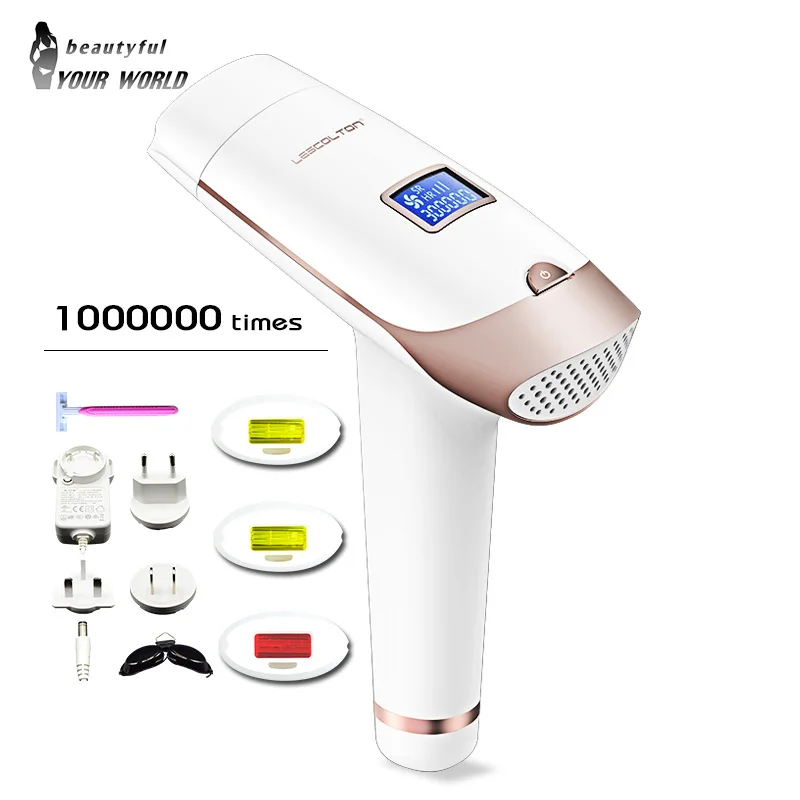 Just hair removal Lescolton, 4 в 1, 1000000 импульсный IPL лазер для удаления волос, постоянное удаление волос, IPL лазерный эпилятор, машина для удаления волос - Цвет: Just hair removal