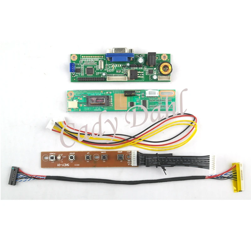 Модуль контроллера VGA lcd+ инвертор+ КАБЕЛЬ Lvds ДЛЯ B154EW01 LP154W01 LTN154X3 LTN154AT07 1280x800 1ch 6bit ЖК-дисплей