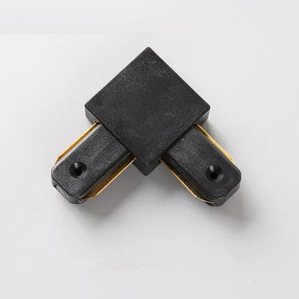 Right angle black Рельсовый трек алюминиевый рельсовый для трека светильник ing светодиодный Трековый светильник черный белый Светодиодный точечный светильник s рельсовый соединитель светильник - Испускаемый цвет: Right angle black