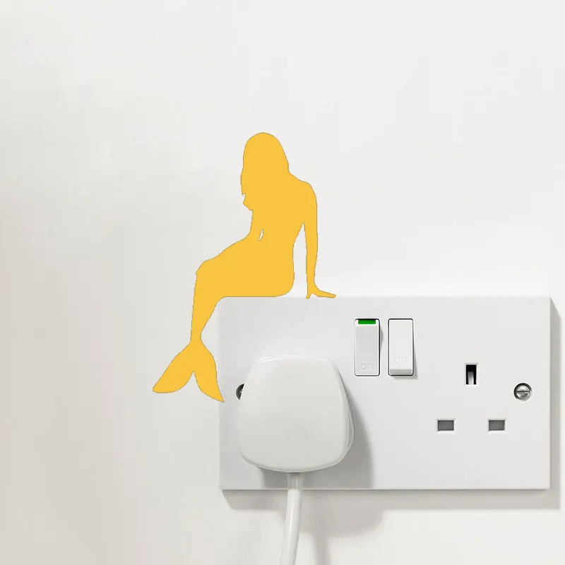 Виниловая наклейка для светильник еля света русалки комнатный декор