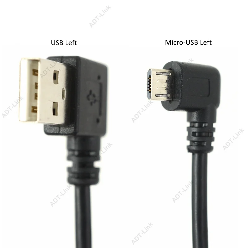 Кабель для зарядки и передачи данных со штекером Micro USB (штекер) под углом 90