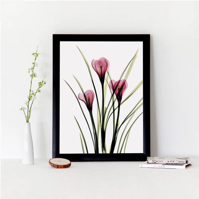 Розовые свежие цветы хорошего дня А4 Холст Картина художественный Принт плакат