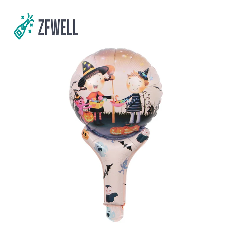 ZFWELL 5 шт. ручная наклейка на Хэллоуин алюминиевый шар мультяшный Черный кот