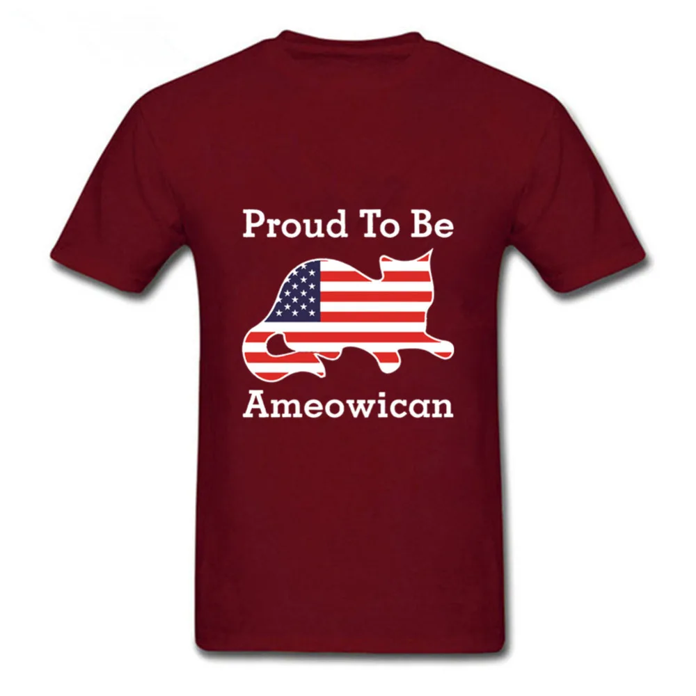 2018 брендовая одежда футболка для мужчин с гордостью быть Ameowican забавная