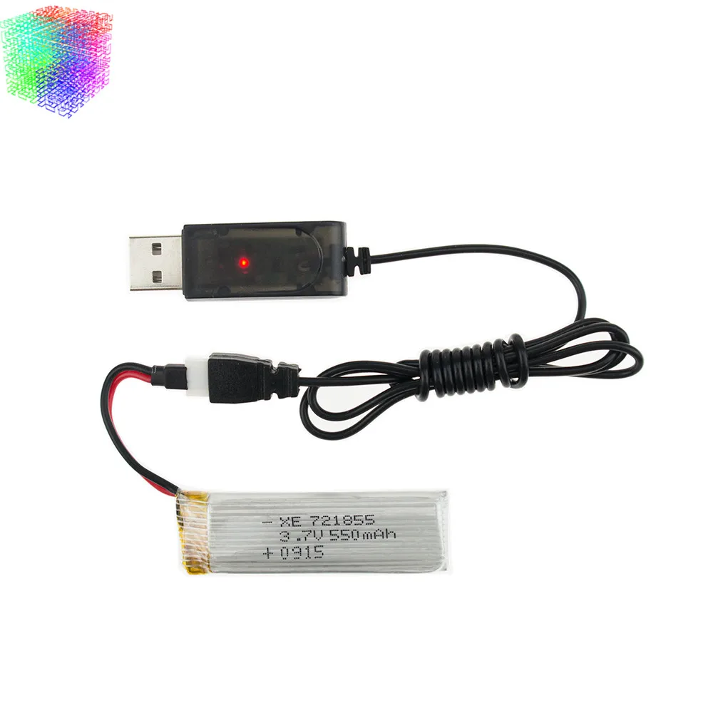 Lipo 3 7 v 550mah 5 шт. батареи и USB зарядное устройство для Wltoys V977 V930 Rc вертолет Дрон
