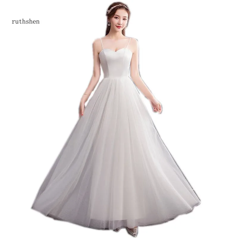 Ruthshen дорожное платье длиной до щиколотки Свадебные платья на бретелях Vestidos De Noiva