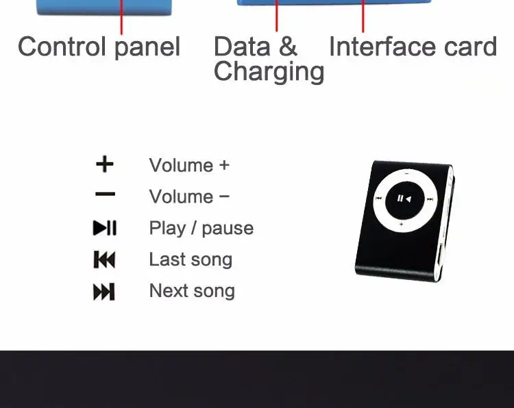 Новый большой рекламный зеркальный портативный mp3-плеер мини-mp3-плеер