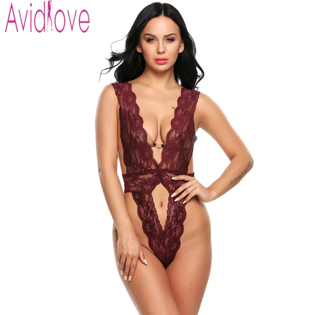 Женское нижнее белье Avidlove кружевная Пижама с глубоким треугольным вырезом и