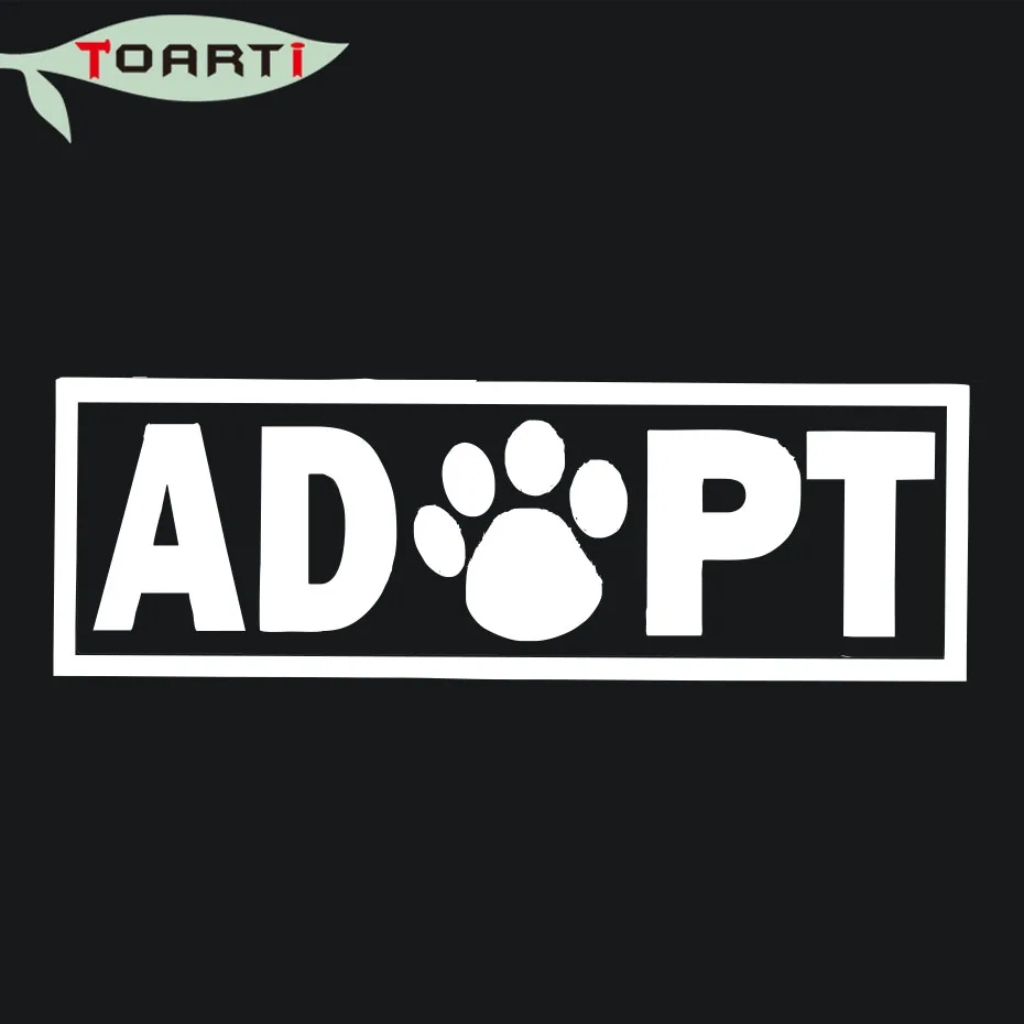Adopt Собака Кошка Животное спасение принятие лапа печать виниловая наклейка