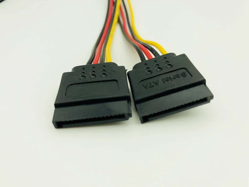 5 шт. 15Pin SATA Male to 2 Female Serial ATAPC компьютерный силовой кабель питания HDD сплиттер