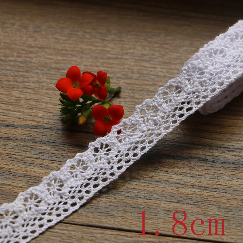 white 5 yards Новинка, 5 ярдов/много, высокое качество, белое кружево, хлопок, кружево для шитья, домашний интерьер, аксессуары для одежды, материал для рукоделия - Цвет: white 5 yards