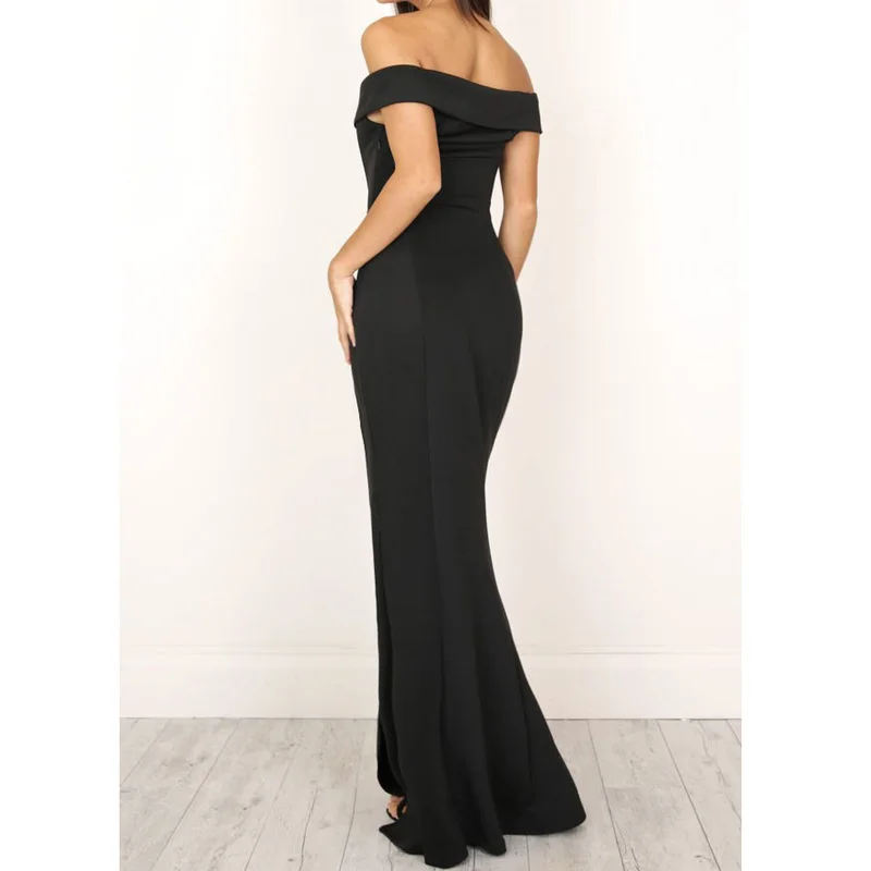 Женское длинное платье Топ без бретелек обтягивающее Элегантное Длинное с