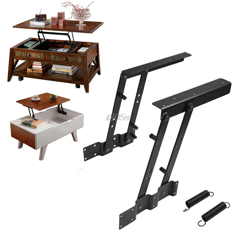 

1Pair Lift Up Top Coffee Table Lifting Frame Mechanism Spring Hinge Hardware T15 Drop ship