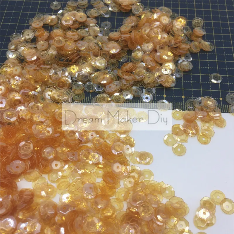 3000pcs(50g)4/6/8mm Cup Loose Sequins in Transparent Coffee Paillette Sewing Wedding Craft Kids DIY Garment Accessories Confetti | Дом и сад