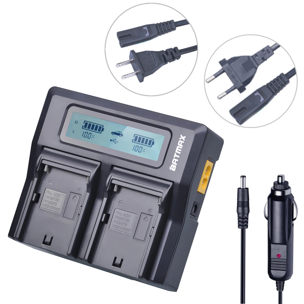 Batmax 4 шт. NP F970 F960 NPF970 Батарея со светодиодной Мощность показателей + ЖК дисплей
