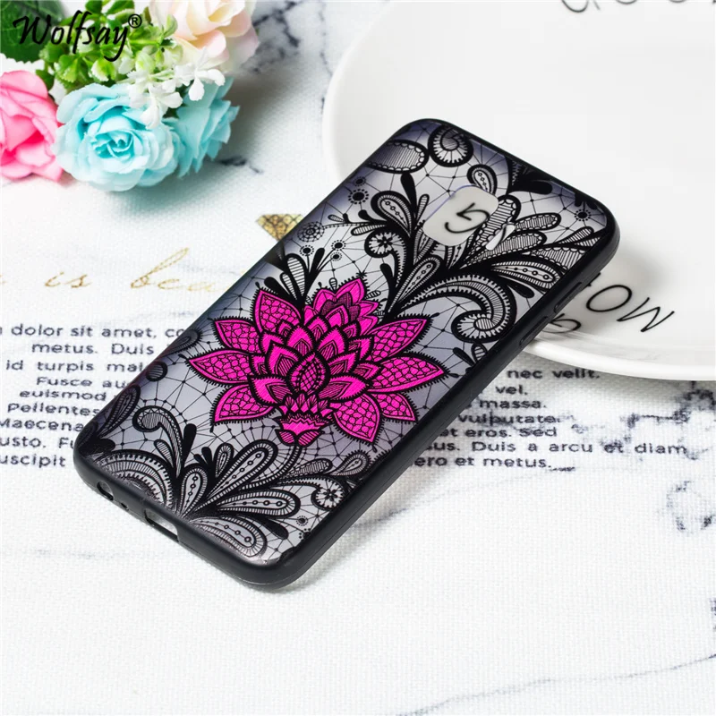 Sexy Flower Case sFor Samsung Galaxy J2 Core Retro Lace Pattern Phone For Plastic Shell |