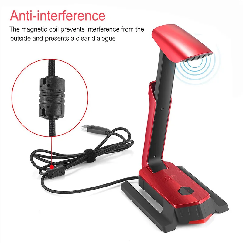 Игровой микрофон для компьютера Professional запись Desktop Studio Gaming Mic портативных ПК
