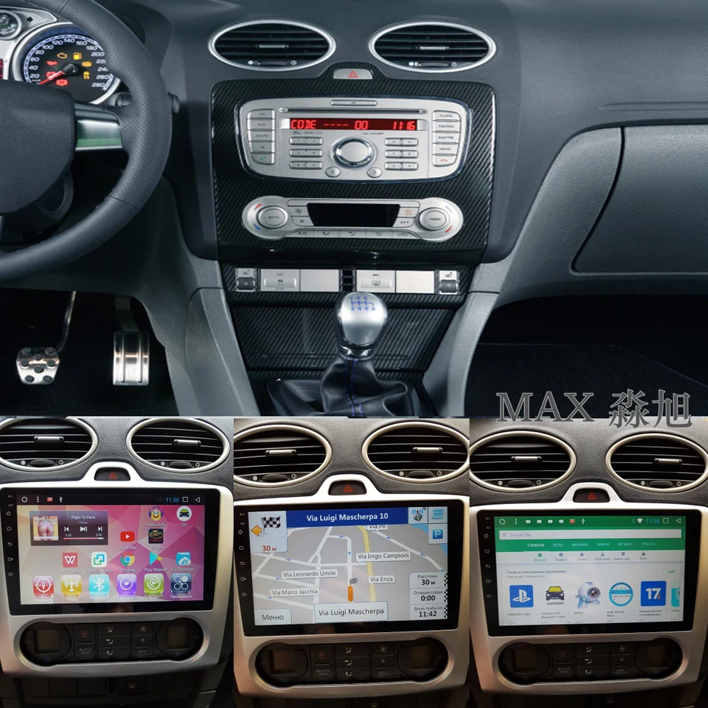 MAX Android 8 1 автомобильный DVD для Ford Focus 2 3 2004 2005 2006 2007 2008 2009 2010 2011 GPS навигация