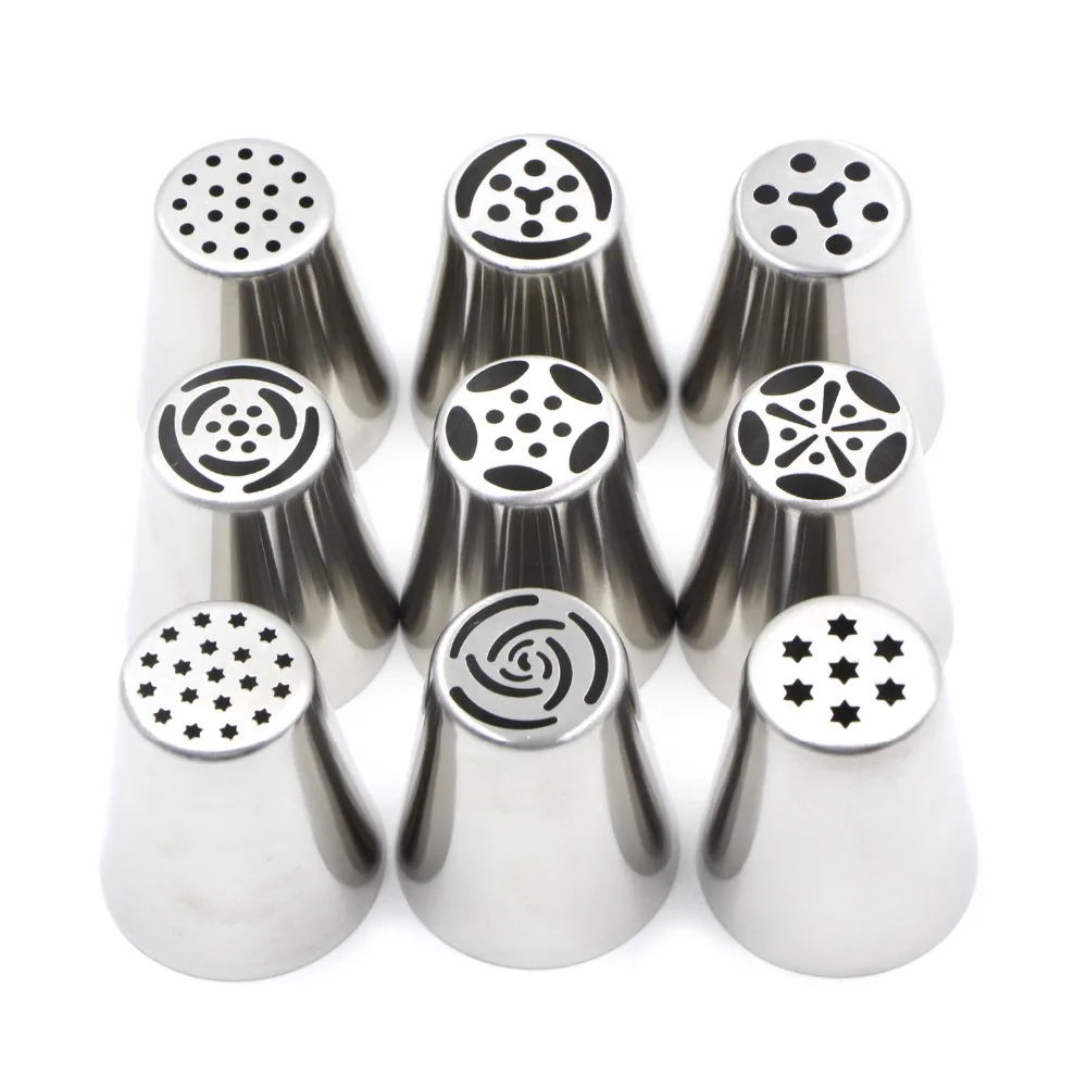 Набор кондитерских изделий из нержавеющей стали 9 шт. насадки помадка украшение