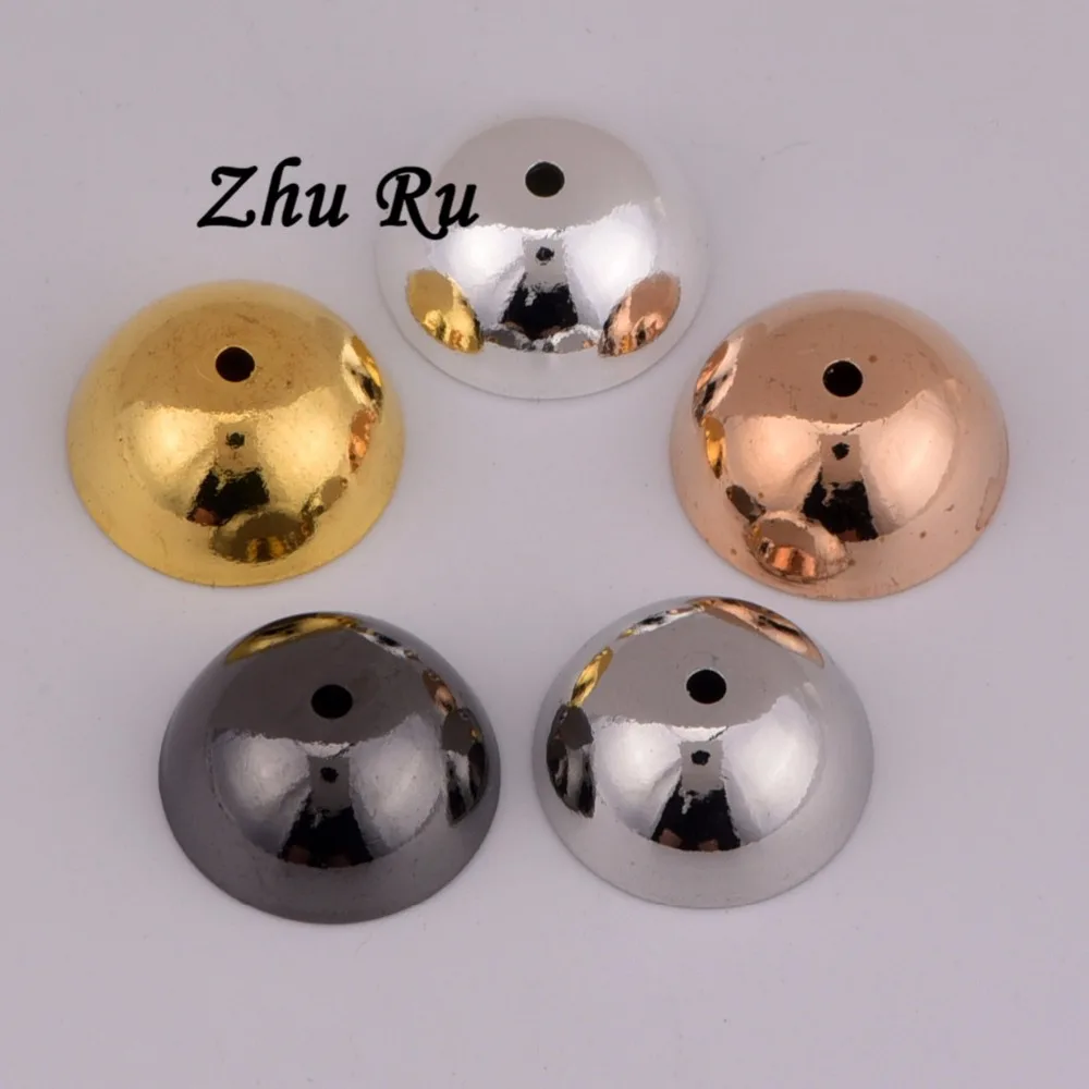 20 шт./лот ZHU RU 13*0 5 мм круглые бусины крышка контейнера полусферических гладких