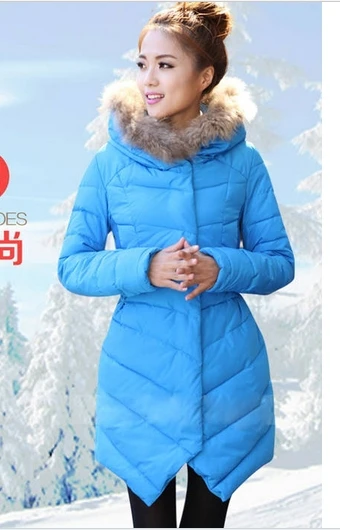 HOT !Winter long down coat of cultivate one's morality in new dress ms raccoon collars FREE SHIPPING | Женская одежда