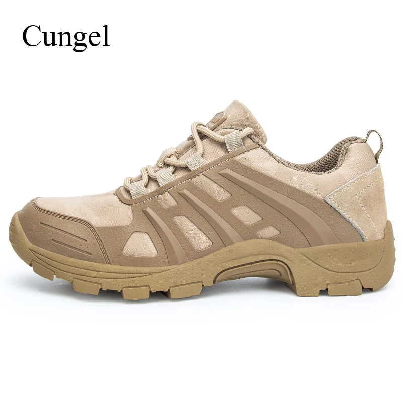 

Cungel Men Outdoor shoes Mountain Hiking shoes Trekking Walking Climbing shoes Army Desert Military Combat shoes Non-slip