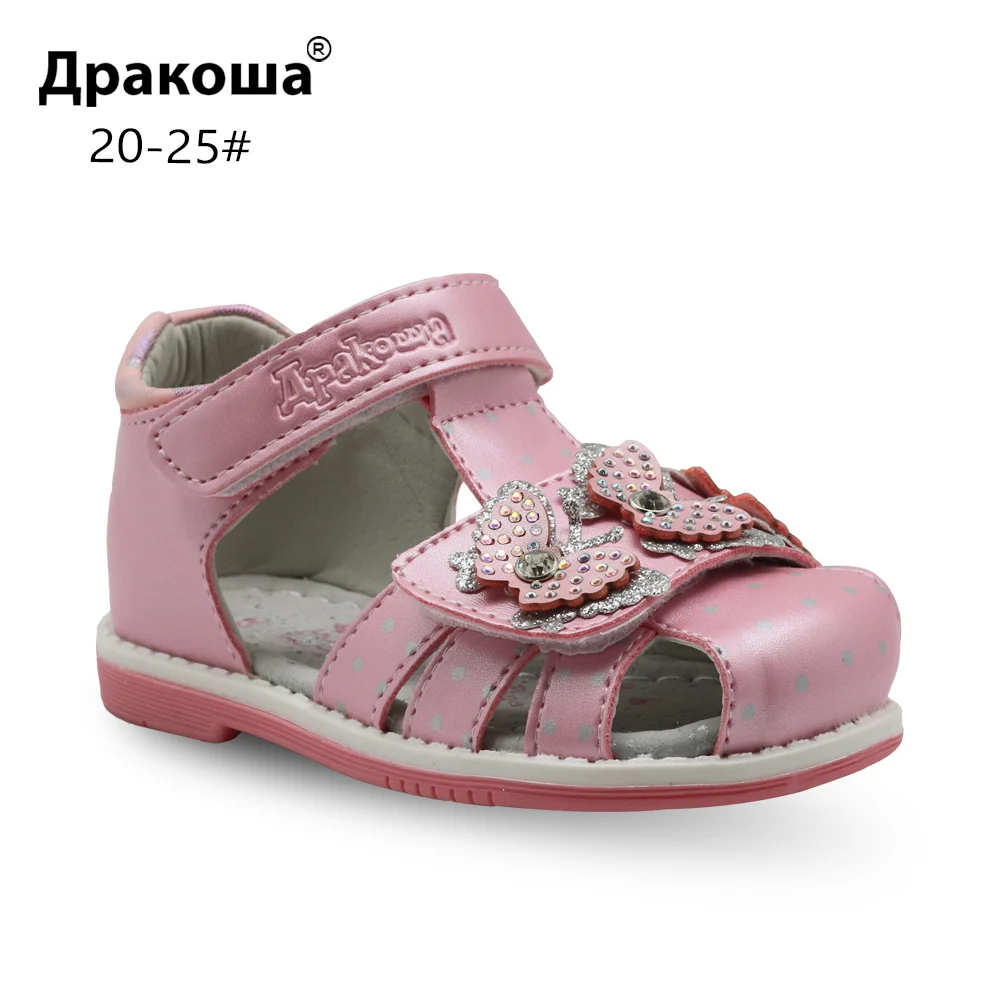 Классические ортопедические сандалии Apakowa для девочек детская обувь из