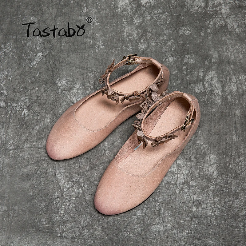 Tastabo/Новинка Кожаная женская Пряжка для туфель до лодыжки Тонкие туфли Простая и