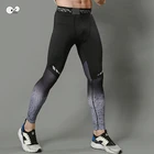 Фитнес Для мужчин колготки с принтом брюки для бега Спортивные леггинсы Pro сжатия Спортивная быстросохнущая Спортивная Брюки основание Слои