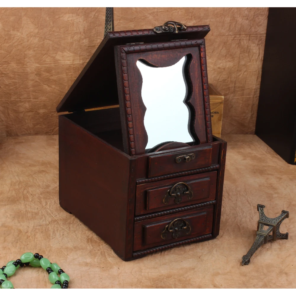 Коробка для хранения cajas organizadoras коробка шкатулка украшений Caixa de jewelry madeira Ретро com