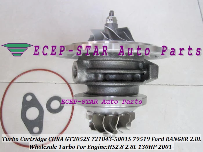 Турбокомпрессор картридж турбины CHRA Core GT2052S 721843 0001 5001S 79519 для Ford Ranger 01 силовой ход