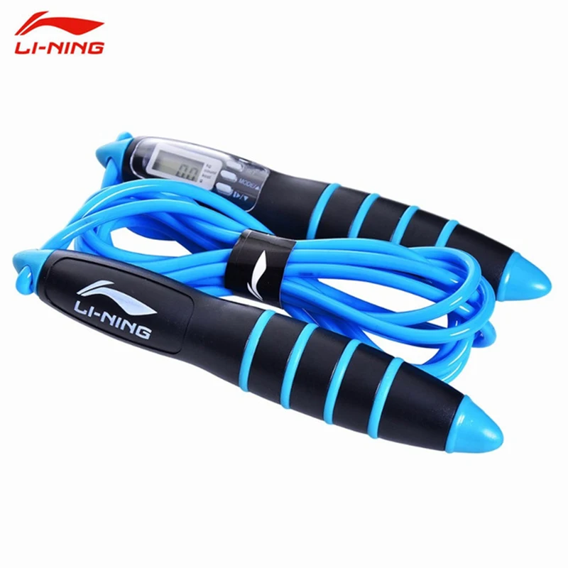 Li-Ning взрослый подсчет калорий Скакалка скорость Фитнес аэробные упражнения с прыжками оборудование Скакалка Спортивная Скакалка EONF17 - Цвет: AQEM012