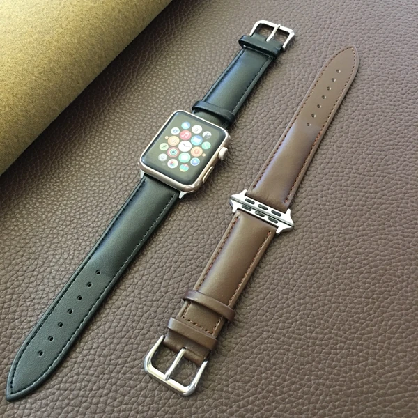 Роскошный кожаный ремешок высокого качества для Apple Watch 42 мм 38 40 44 iWatch серии 1 2 3 4 5