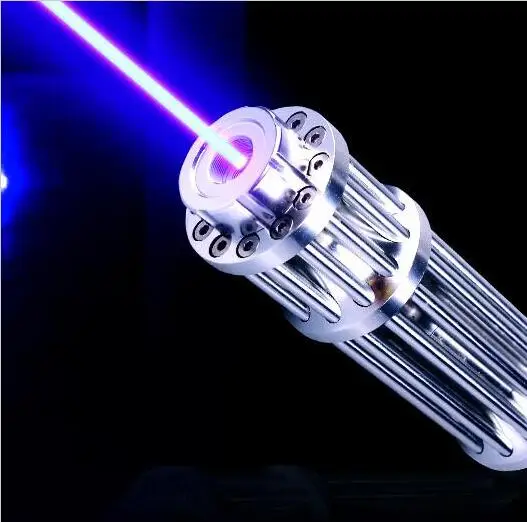 

High Power Military 500000m 500w 450nm Blue laser pointer Pen Flashlight burning Match/candle lit cigarette wicked Lazer Hunting