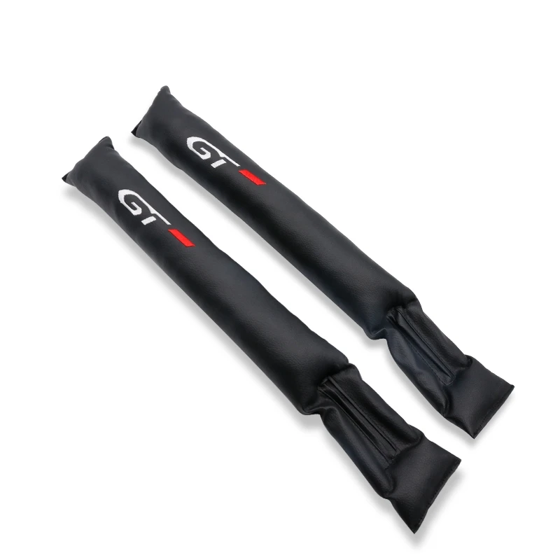 black 2pcs Зазор для сиденья, Герметичная прокладка, заглушка для сиденья, украшение интерьера, автомобильные аксессуары для peugeot 5008 - Цвет: black 2pcs